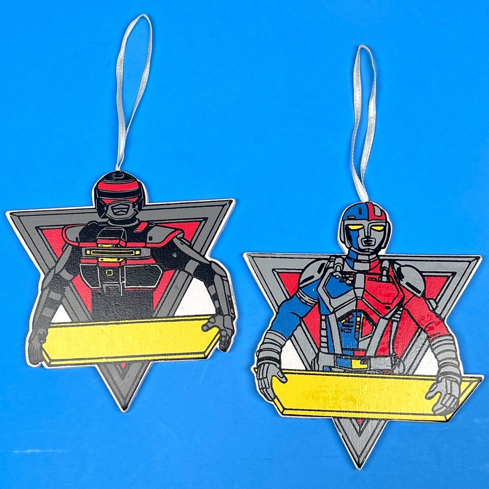 Saban VR Troopers Christmas Ornaments Set 1995 Multi Color Handcrafted Vintage